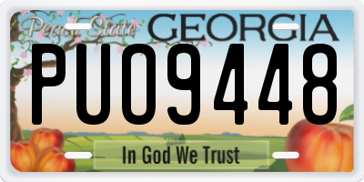 GA license plate PUO9448