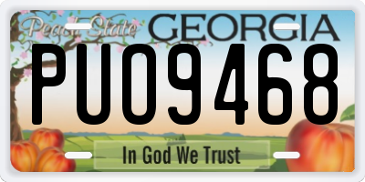 GA license plate PUO9468