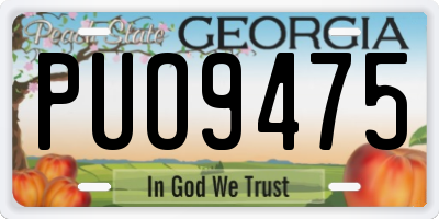 GA license plate PUO9475