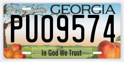 GA license plate PUO9574