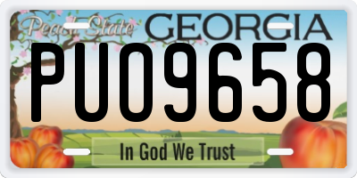GA license plate PUO9658