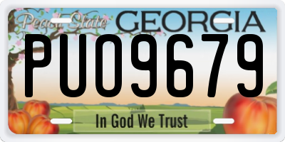 GA license plate PUO9679