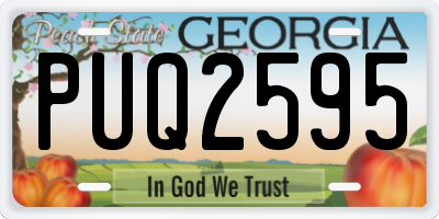 GA license plate PUQ2595