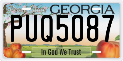 GA license plate PUQ5087