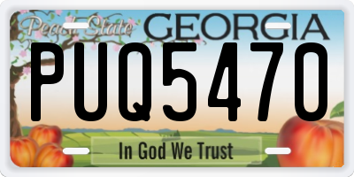GA license plate PUQ5470