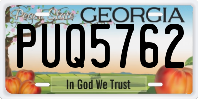 GA license plate PUQ5762