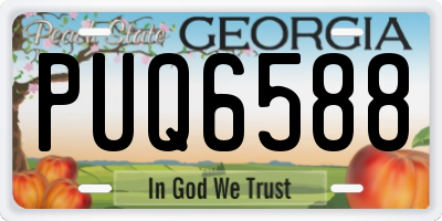 GA license plate PUQ6588