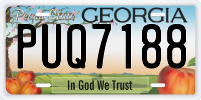 GA license plate PUQ7188