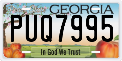 GA license plate PUQ7995