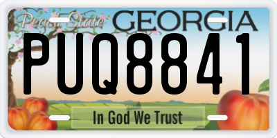 GA license plate PUQ8841