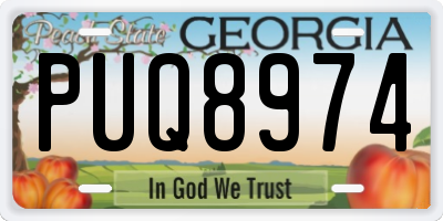 GA license plate PUQ8974