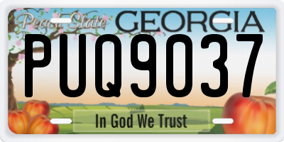 GA license plate PUQ9037
