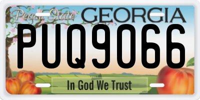 GA license plate PUQ9066