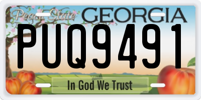 GA license plate PUQ9491