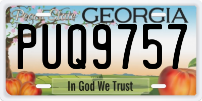 GA license plate PUQ9757