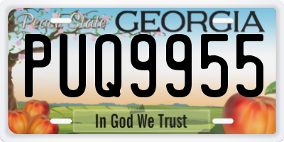 GA license plate PUQ9955