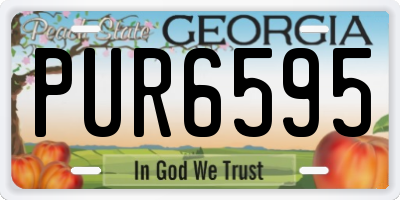 GA license plate PUR6595