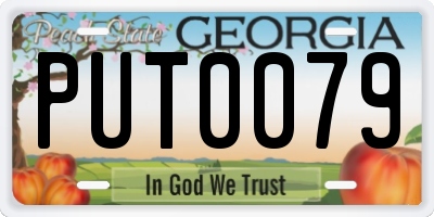 GA license plate PUT0079