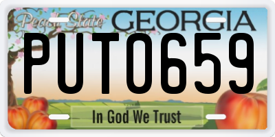 GA license plate PUT0659