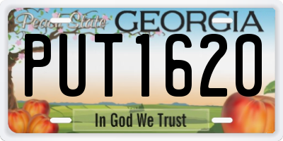 GA license plate PUT1620