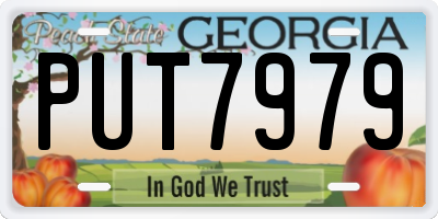 GA license plate PUT7979