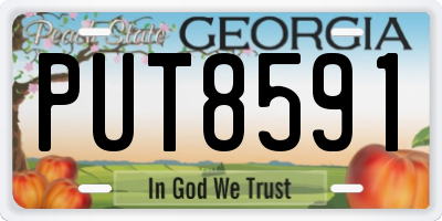 GA license plate PUT8591