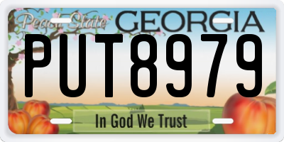 GA license plate PUT8979