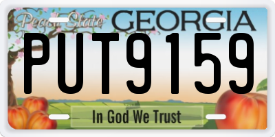 GA license plate PUT9159