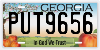 GA license plate PUT9656
