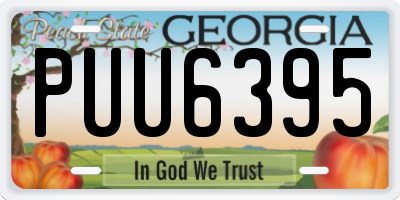 GA license plate PUU6395
