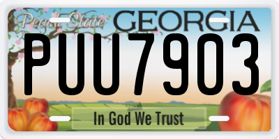 GA license plate PUU7903