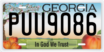 GA license plate PUU9086