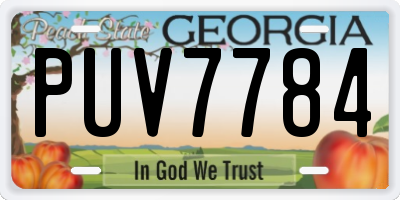 GA license plate PUV7784