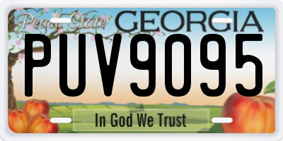 GA license plate PUV9095