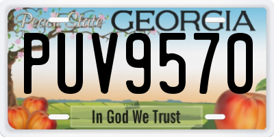 GA license plate PUV9570