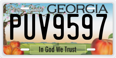 GA license plate PUV9597