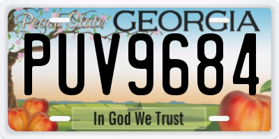 GA license plate PUV9684