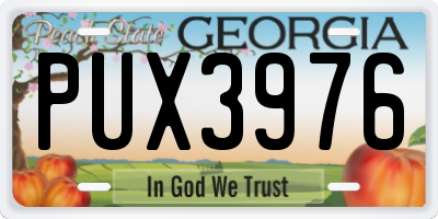 GA license plate PUX3976