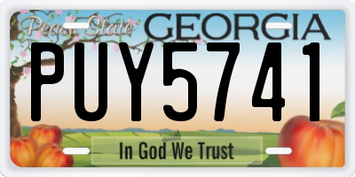 GA license plate PUY5741