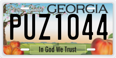 GA license plate PUZ1044