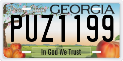 GA license plate PUZ1199