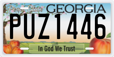 GA license plate PUZ1446