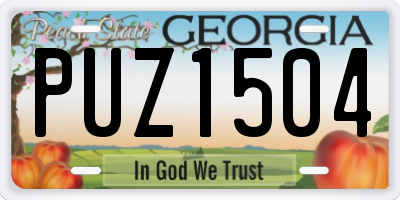 GA license plate PUZ1504