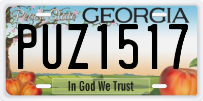 GA license plate PUZ1517