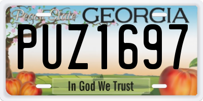 GA license plate PUZ1697