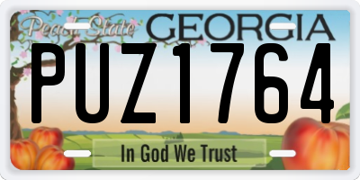 GA license plate PUZ1764
