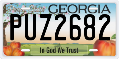GA license plate PUZ2682