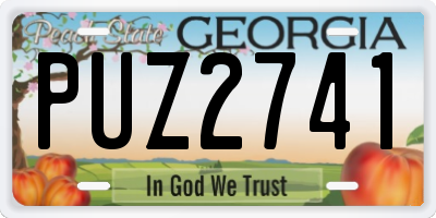 GA license plate PUZ2741