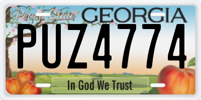 GA license plate PUZ4774