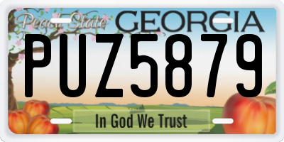 GA license plate PUZ5879